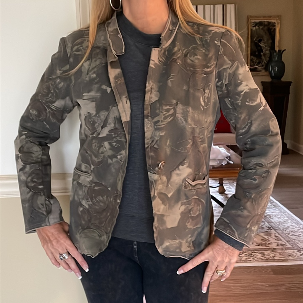 Fun FlowerCamo Print Jacket